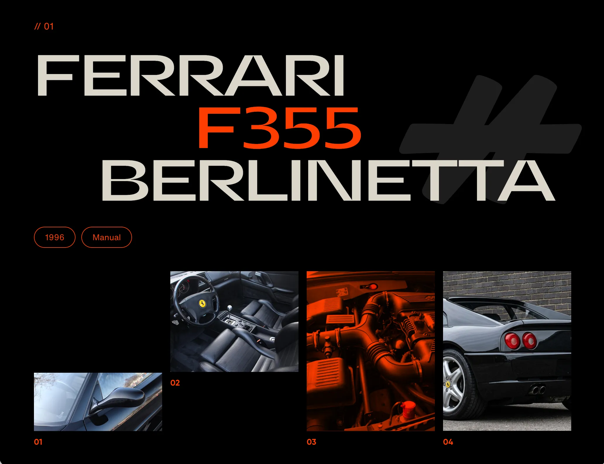 Ferrari F355 Berlinetta feature article layout